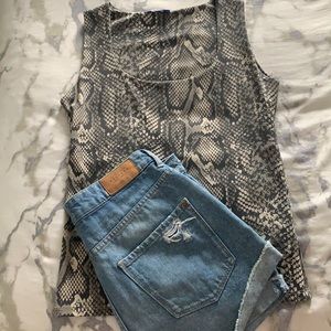 Zara snake skin print tank